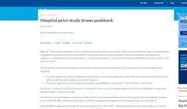 
							         Hospital price study draws pushback | HFMA								  
							    