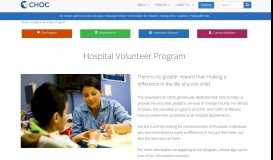 
							         Hospital Volunteer Program - CHOC Children's								  
							    