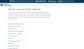 
							         Hospitals - Lutheran Health Network								  
							    