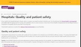 
							         Hospitals: Quality and patient safety | HonorHealth								  
							    