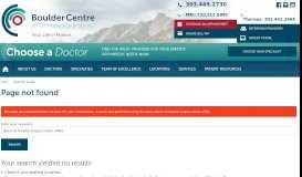
							         Hospital/Surgery Center Affiliations | BoulderCentre for Orthopedics ...								  
							    