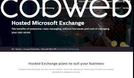 
							         Hosted Microsoft Exchange - Cobweb Solutions								  
							    