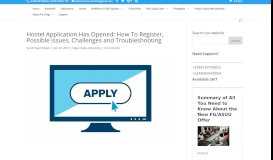 
							         Hostel Application Has Opened: How To Register, Possible Issues ...								  
							    