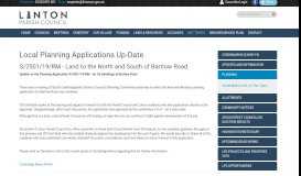 
							         Hot topics - Planning Applications Update - Linton Parish Council								  
							    