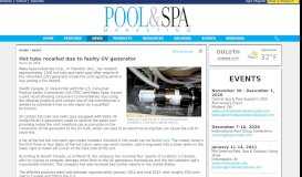 
							         Hot tubs recalled due to faulty UV generator - Pool & Spa Marketing								  
							    