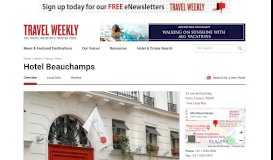 
							         Hotel Beauchamps- First Class Paris, France Hotels- GDS ...								  
							    