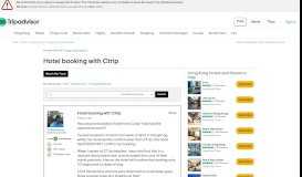 
							         Hotel booking with Ctrip - Hong Kong Forum - TripAdvisor								  
							    