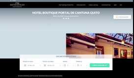 
							         Hotel Boutique Portal De Cantuna Quito | 3-Star Accommodation from ...								  
							    