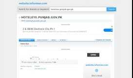 
							         hoteleye.punjab.gov.pk at Website Informer. Hotel Eye. Visit ...								  
							    