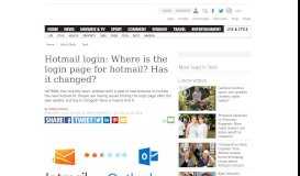 
							         Hotmail login: Where is the login page for hotmail - has it ...								  
							    