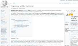 
							         Houghton Mifflin Harcourt - Wikipedia								  
							    