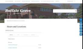 
							         Hours and Locations - Village of Buffalo Grove								  
							    