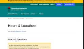 
							         Hours & Locations - Seattle Indian Health Board								  
							    
