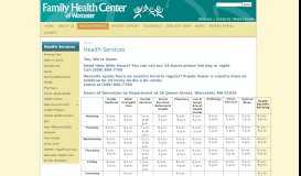 
							         Hours of Operation - Family Health Center of Worcester								  
							    