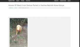 
							         House Of Manji Lion Statue Portal in Hazina Nairobi Area Kenya ...								  
							    
