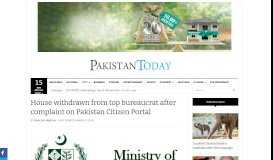 
							         House withdrawn from top bureaucrat after complaint on Pakistan ...								  
							    