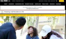 
							         Housing and Residence Life | Cal State LA								  
							    