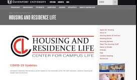 
							         Housing and Residence Life | Davenport University								  
							    