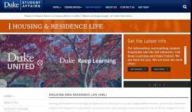 
							         Housing and Residence Life (HRL) | Student Affairs								  
							    