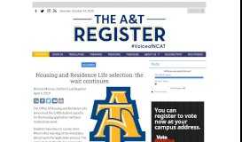
							         Housing and Residence Life selection: the wait continues – The A&T ...								  
							    