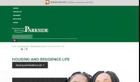
							         Housing and Residence Life | UW-Parkside								  
							    