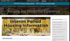 
							         Housing and Residential Education | Vanderbilt University								  
							    