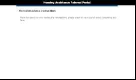 
							         Housing Assistance Referral Portal								  
							    