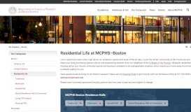 
							         Housing at MCPHS–Boston | MCPHS University								  
							    