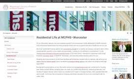 
							         Housing at MCPHS–Worcester | MCPHS University								  
							    