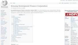 
							         Housing Development Finance Corporation - Wikipedia								  
							    