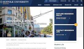 
							         Housing & Dining – Suffolk University								  
							    