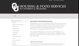 
							         Housing & Food - University of Oklahoma								  
							    