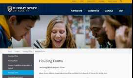 
							         Housing Forms - Murray State University								  
							    