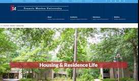 
							         Housing - Francis Marion University								  
							    