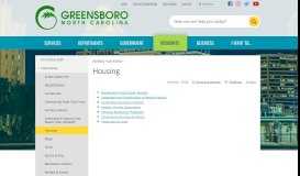 
							         Housing | Greensboro, NC - Greensboro-nc.gov								  
							    