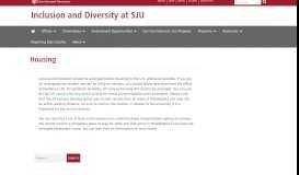 
							         Housing - Inclusion and Diversity at SJU								  
							    