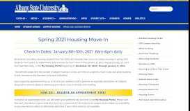 
							         Housing Move-In - Albany State University								  
							    