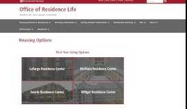 
							         Housing Options | Office of Residence Life | Saint Joseph's University								  
							    