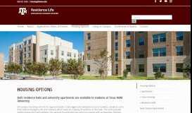 
							         Housing Options – Residence Life | Texas A&M University								  
							    