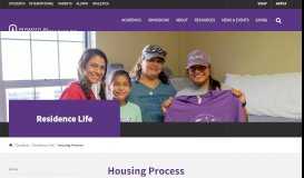 
							         Housing Process - Residence Life								  
							    