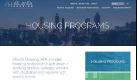
							         Housing Programs | Atlanta Housing Authority								  
							    