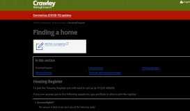 
							         Housing Register - Crawley Borough Council								  
							    