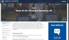 
							         Housing & Residence Life | American University, Washington, D.C. ...								  
							    