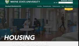 
							         Housing & Residential Life - Wayne State University								  
							    