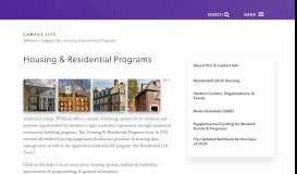 
							         Housing & Residential Programs - Student Life - Williams College								  
							    