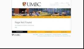 
							         Housing Selection - Residential Life - UMBC								  
							    