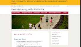 
							         Housing Selection | University Housing and Residential Life								  
							    