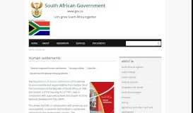 
							         Housing | South African Government								  
							    