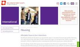 
							         Housing - Studierendenwerk Mannheim -								  
							    