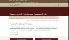 
							         Housing Timeline and Process : Department of Housing and ...								  
							    